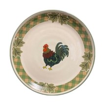 Vintage Rooster Morn 3-Dinner Plates Julie Ingleman Int&#39;l China Stoneware 98&#39; - £27.22 GBP