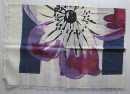 Marc Jacobs Scarf Anemone Flower Stripes Marine Blue NEW $198 - $126.72