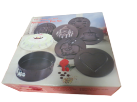 Vintage Non Stick Springform Pan Set 8 Piece Holiday Special New In Open Box - £19.46 GBP