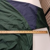 Tri-Mountain Mens Windbreaker Green/Blue Full Zip Hidden Hoodie Jacket Size 2XLT image 6