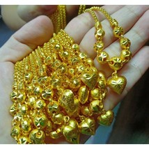 Heart Chandelier18K 22K Thai Bath Yellow GOLD Plated Necklace Jewelry Women Girl - £26.58 GBP