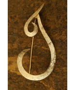 Alison Reed Gold Tone Metal T Monogram Script Initial Monogram Brooch Pin - £13.29 GBP