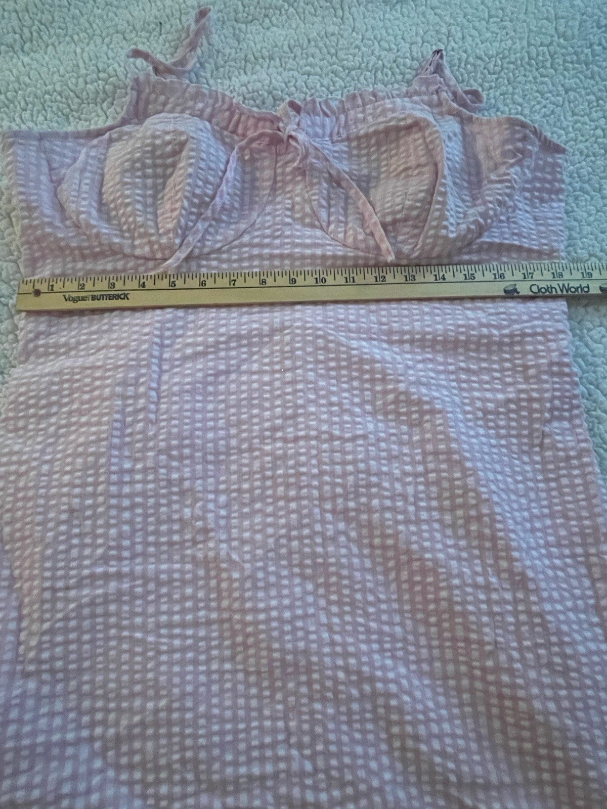 No Boundaries Gingham Dress Adjustable Straps Bustier Bra Coquette Y2K XL 15-17 Item image 3