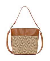 New Patricia Nash Women&#39;s Criss Cross Woven Harper Tote Natural - $158.39