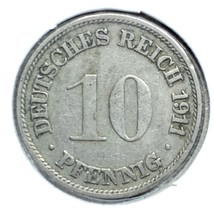 1911 G German Empire 10 Pfennig Coin - £7.00 GBP