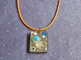 Astronaut Charm Bundle, including resin charm, necklace, mini flashlight... - $15.00