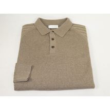 Men's Sweater Knit By BRANGO Turkey Polo Neck Cotton Blend 21228 Dark Beige image 2