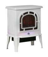 HOMCOM 18&quot; White Electric Fireplace Stove Freestanding Heater - $128.99
