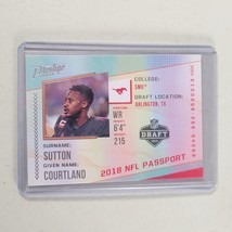 Courtland Sutton Rookie Card #19 2018 Panini Prestige Football NFL Passport - £6.34 GBP