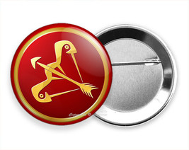 Sagittarius Zodiac Horoscope Astrology Sign Symbol Pin Pinback Button Gift Idea - £10.81 GBP+