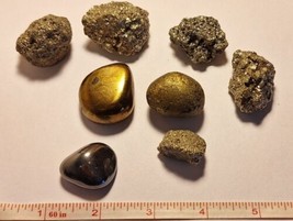 Lot Of 8 Metalic Rocks, Stones, Minerals, Speciments - $12.00