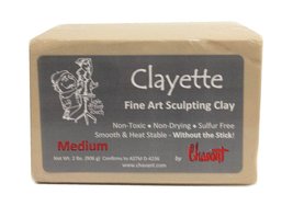 Chavant CLAYETTE Medium - 2 Lbs. Professional Oil Based Sulfur Free Scul... - £21.50 GBP