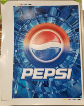 Pepsi Mechanical Logo Preproduction Advertising Art Work Ball Crystal Background - £15.14 GBP
