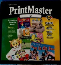 Print Master 10 For Windows 95/98/2000 CD-ROM Never Opened Broderland Same-Day - £11.28 GBP