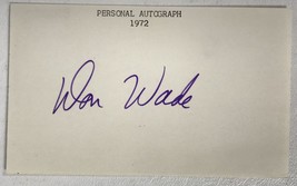 Don Wade (d. 2007) Signed Autographed 3x5 Index Card - Football - £11.76 GBP
