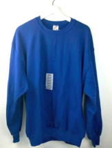 Jerzees Blank Sweatshirt Mens XL Blue American ActiveWear  90s - £44.70 GBP