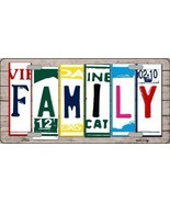 Family License Plate Art Wood Pattern Metal Novelty License Plate LP-7848 - £15.14 GBP
