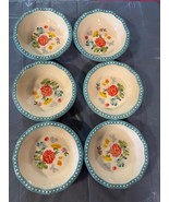 The Pioneer Woman Stoneware Floral Bowls Set Of 6 Mini Pie Dish Farmhouse - $30.38