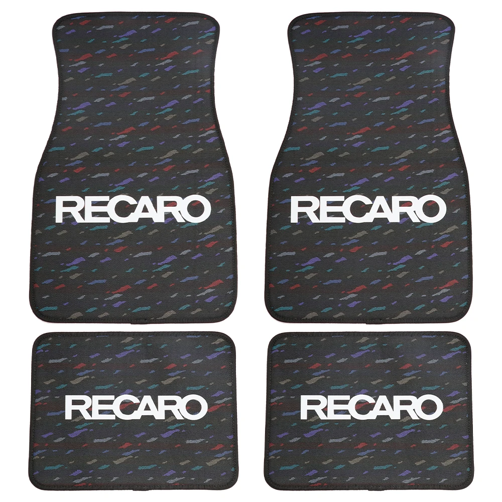 4pcs RECARO Le Mans Confetti Fabric Mat Plush Rug Carpet Anti-Slip floor mats - £54.14 GBP