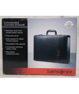 Samsonite Black Leather Attaché / Briefcase - XL w/ Combo Locks - $118.79