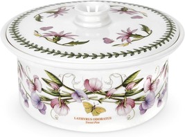 Portmeirion Botanic Garden Covered Casserole Dish, Oven Safe, 3 Pint, Porcelain - £90.15 GBP