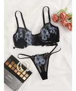 Lingerie for Women for Sex Naughty Lace Gauze Floral Embroidered Hollow ... - $44.94 CAD