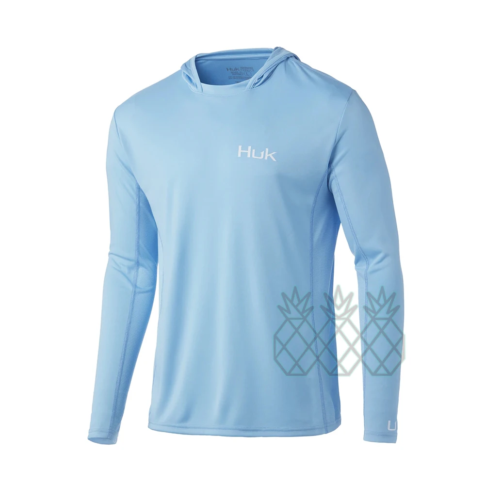 Sporting HUK Fishing Shirts Hoodie Men Long Sleeve UV Protection Fishing Tops We - £39.11 GBP