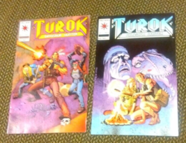 1993 Valiant Comics Turok Dinosaur Hunter #4 and #5 Bagged &amp; Boarded - £3.71 GBP