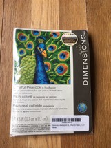 Dimensions Cross Stitch Kit 5x5 Colorful Peacock - $382.70 MXN