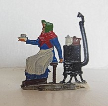 Vintage Hand Painted Heinrichsen Lead Figure Woman with Stove - £18.99 GBP