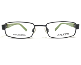 Kilter Kids Eyeglasses Frames K4001 001 BLACK Green Rectangular 46-18-130 - £36.64 GBP