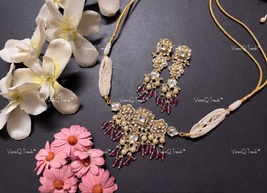 VeroniQ Trends-Traditional Gold Plated Pachi Kundan Choker Necklace - £138.40 GBP