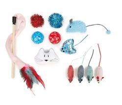 PUREPET Cat Toy Gift Packs 12 Piece Boxes of Feline Fun Chase Pounce Bat... - $18.90+
