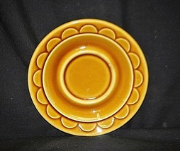 Old Vintage Harvest Gold Sun Flower 5-3/4&quot; Saucer Plate MCM Unknown Maker - £7.09 GBP