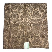 Scalamandre Damask Brown Sample Fabric 25X26” Vintage 50% Silk 50% Cotto... - £65.90 GBP