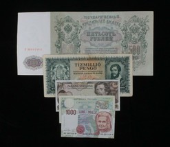 Européenne Nations 5-Notes Lot Autriche Hongrie Italie Russie - $52.47