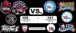 Raptors VS Versus 76ers play offs 13 pcs Vinyl Stickers decals statistic... - $2.72