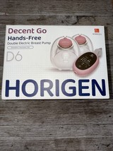 Open Box~ Double Electric Breast Pump D6 Horigen Hands Free Decent Go Pink - $55.50 CAD