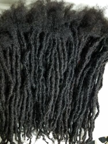 Primary image for 100% Cheveux Humains Serrures Fait Main Dreadlocks 65 Pièces 6 " Noir