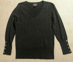 Fenn Wright Manson Women’s Pullover V-neck Wool Sweater Sz L - £8.48 GBP