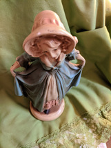 Chalkware Lady Figurine Vintage image 9