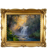 Golden Waterfall Symphony – A Living Digital Masterpiece of Light and Se... - $5.55