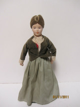 Vintage Franklin Heirloom 1983 Porcelain Victorian Doll 12&quot; Tall W/STAND - £8.00 GBP