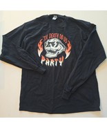 TIL DEATH DO US PARTY - Black Men&#39;s Long Sleeve Shirt Gildan Large-Ultra... - $16.97
