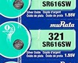 Murata 321 Battery SR616SW 1.55V Silver Oxide Watch Button Cell (10 Batt... - £3.45 GBP+