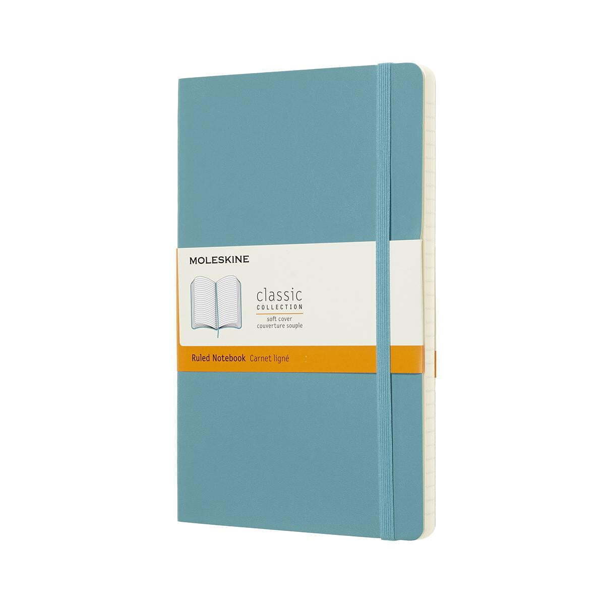 Moleskine Classic Notebook, Large, Ruled, Blue Reef, Soft Cover (5 X 8.25) - $24.74