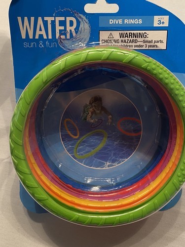 Pool Dive Rings Sun &amp; Fun Water Dive Rings 4 Count - Age 3+ - $2.28