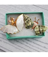 Vintage Butterfly Brooch Stones Lot 2 - $29.88 CAD