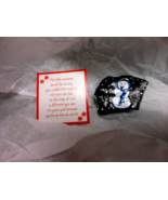 Ganz &quot;Blue Snowman Ear Muffs Hand Paint Lump Coal W/Card&quot; 2&quot;X2&quot; NEW Stoc... - $53.85 MXN