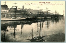 Ships Loading Wheat at Docks Tacoma Washington WA UNP Unused DB Postcard H2 - £7.80 GBP